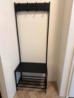 Zwarte Kapstok met Schoenenrek, Huis en Inrichting, Woonaccessoires | Kapstokken, Ophalen, Zo goed als nieuw, Metaal, Staande kapstok
