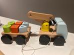 Hout speelgoed kraanwagen, Kinderen en Baby's, Speelgoed | Houten speelgoed, Ophalen, Gebruikt, Duw- of Trekspeelgoed