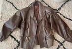 Vintage leren jas, Verzenden, Gedragen, Maat 38/40 (M), Bruin