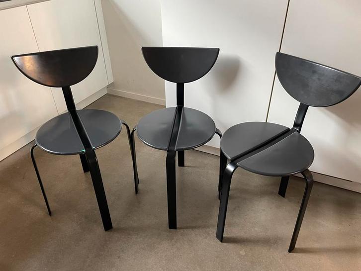 Vintage Bent Krogh stoelen (3x) - postmodern jaren 80 design, Huis en Inrichting, Stoelen, Zo goed als nieuw, Drie, Kunststof