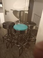 Amerikaanse Retro Stijl statafel +barkrukken, Huis en Inrichting, Barkrukken, Ophalen of Verzenden, 60 tot 90 cm