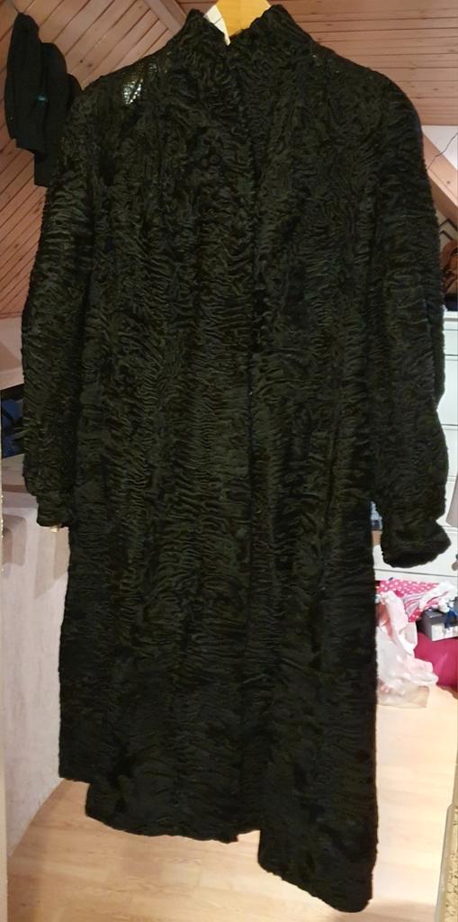 Vintage swakara karakul lamsbontjas M/L, Antiek en Kunst, Antiek | Kleding en Accessoires, Ophalen of Verzenden
