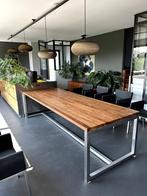 Walnoothouten tafel, Ophalen, Gebruikt, 100 tot 150 cm, 200 cm of meer