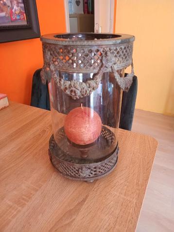 Brocante/Landelijk windlicht  beschikbaar voor biedingen