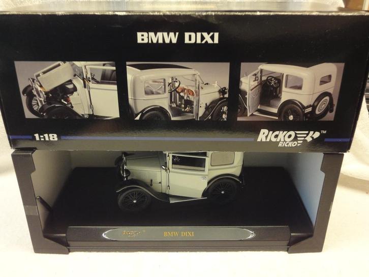 BMW DIXI Grijs Zwart 1:18 RICKO #32138, Hobby en Vrije tijd, Modelauto's | 1:18, Gebruikt, Auto, Overige merken, Ophalen of Verzenden