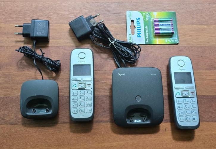 Gigaset draadloze DECT telefoon (set 2 stuks), Telecommunicatie, Vaste telefoons | Handsets en Draadloos, Gebruikt, 2 handsets