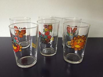 Set van 6 Vintage frisdrankglazen van Fanta jaren 1960/1970 beschikbaar voor biedingen