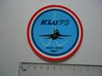 sticker oud KLU 75 Leger vliegtuig F16 1988 defensie luchtma, Verzenden, Zo goed als nieuw