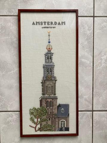 Westertoren Amsterdam Westerkerk borduurwerk schilderijlijst