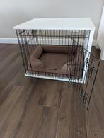 Bench met kussen, wit, Dieren en Toebehoren, Hondenbenches, Ophalen, Zo goed als nieuw