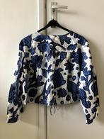 Katoenen crop top lange mouwen H&M, H&M, Blauw, Maat 42/44 (L), Ophalen of Verzenden