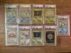 PSA Graded first Jungle Pokémon + Blastoise Celebrations, Ophalen of Verzenden, Zo goed als nieuw, Meerdere kaarten, Foil