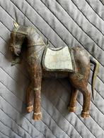 Antiek Handgemaakt marokaans mahonie bruin houten paard, Ophalen of Verzenden, Zo goed als nieuw, Dier