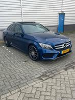 Luxe Mercedes-Benz C180 Ambition AMG-Styling met Panoramadak, Automaat, 1800 kg, Blauw, Particulier