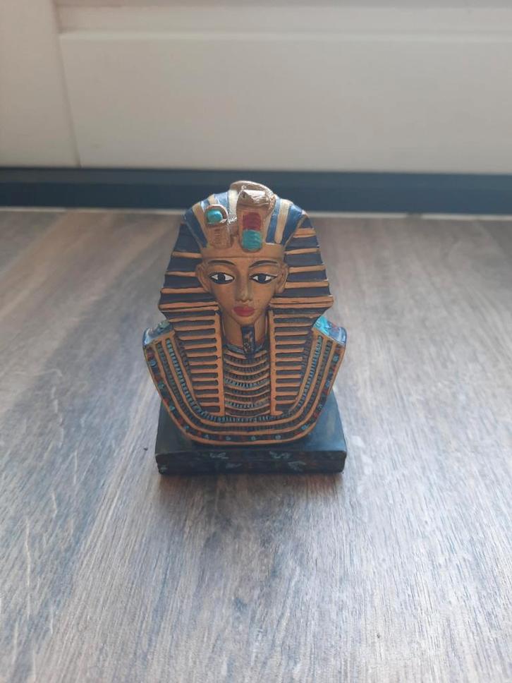 Egyptisch Farao Beeldje/Buste - 9cm, Verzamelen, Beelden en Beeldjes, Zo goed als nieuw, Mens, Ophalen of Verzenden