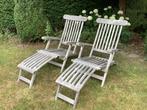 Ligstoelen deck chairs deckchairs teakhout, Ophalen, Gebruikt, Teakhout
