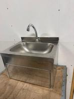 Wasbak (fonteintje) met kniebediening, Doe-het-zelf en Verbouw, Sanitair, Ophalen, Gebruikt, Rvs, Wastafel