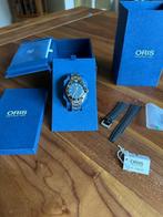 Oris diver date blauw, Sieraden, Tassen en Uiterlijk, Horloges | Heren, Overige merken, Staal, Staal, Polshorloge