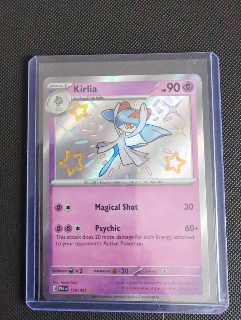 Pokémon Kirlia Foil Kaart, Ophalen of Verzenden, Zo goed als nieuw, Losse kaart, Foil