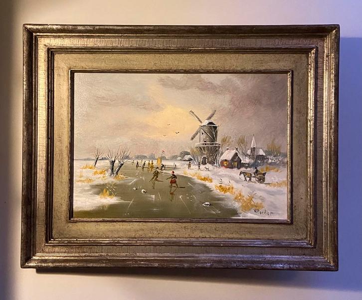 Winterlandschap, Antiek en Kunst, Kunst | Schilderijen | Klassiek, Ophalen of Verzenden