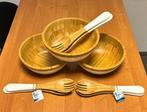 Salade schaal kom AH bamboo nieuw 3 stuks, Huis en Inrichting, Keuken | Servies, Ophalen of Verzenden, Zo goed als nieuw, Overige materialen