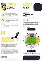Kaartje Vitesse-Nec Zuid tribune, vak 111, Tickets en Kaartjes, April, Eén persoon
