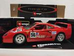Ferrari F40 1987 red Pilot #56 Bburago metal 1:18 KRD, Hobby en Vrije tijd, Modelauto's | 1:18, Ophalen of Verzenden, Zo goed als nieuw