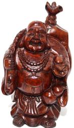 Antiek Chinees Rozenhouten Lachende Boeddha Beeld Hotei, Antiek en Kunst, Kunst | Niet-Westerse kunst, Verzenden