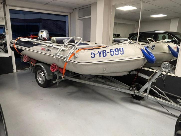 Honwave Rubberboot 2018 1E EIGENAAR | 20 PK HONDA MOTOR |, Watersport en Boten, Rubberboten, Zo goed als nieuw, Overige merken