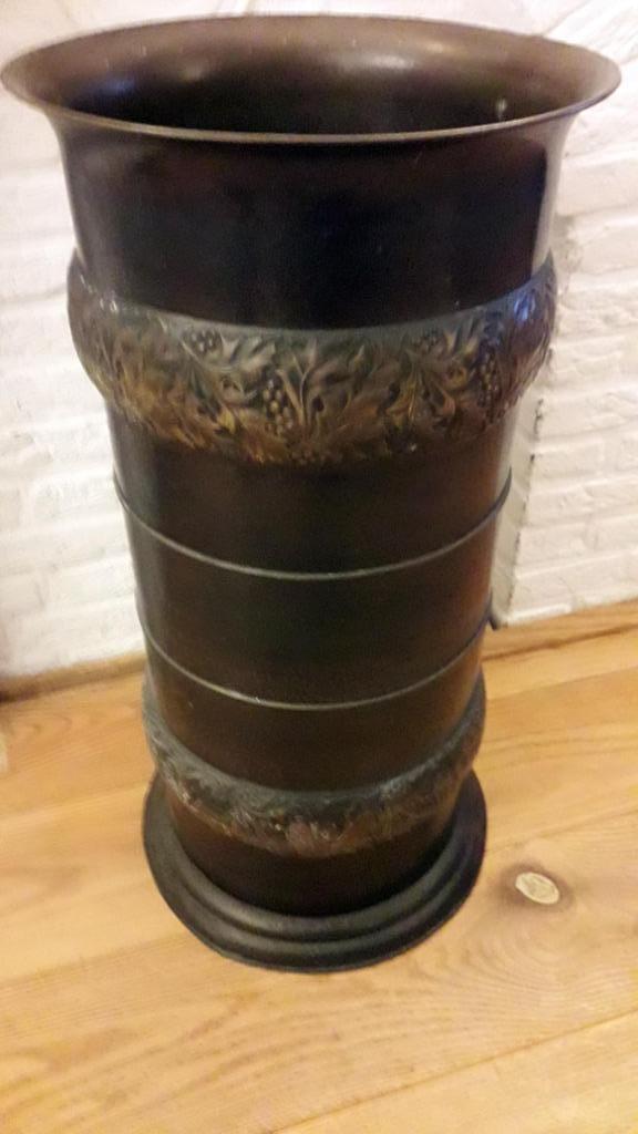 ART NOUVEAU GEBRUNEERDE PARAPLUBAK 1920, Antiek en Kunst, Antiek | Koper en Brons, Ophalen of Verzenden