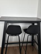 Eettafel Ikea hoog zwart, Huis en Inrichting, Tafels | Eettafels, Ophalen, Metaal, 100 tot 150 cm, Tot twee personen