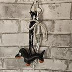 Tassen hanger Teckel zwart Accessoires Cadeau Moederdag  Leu, Hm, Verzenden, Info@hobbyenmeer.com, Tilburg