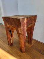 Massief houten bijzettafeltje/ krukje, Huis en Inrichting, Ophalen, Gebruikt, Hout