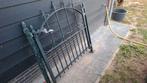 Gecoate groene poort, Tuin en Terras, Tuinhekken en Hekwerk, Ophalen, Met poort, Zo goed als nieuw, Sierhekwerk