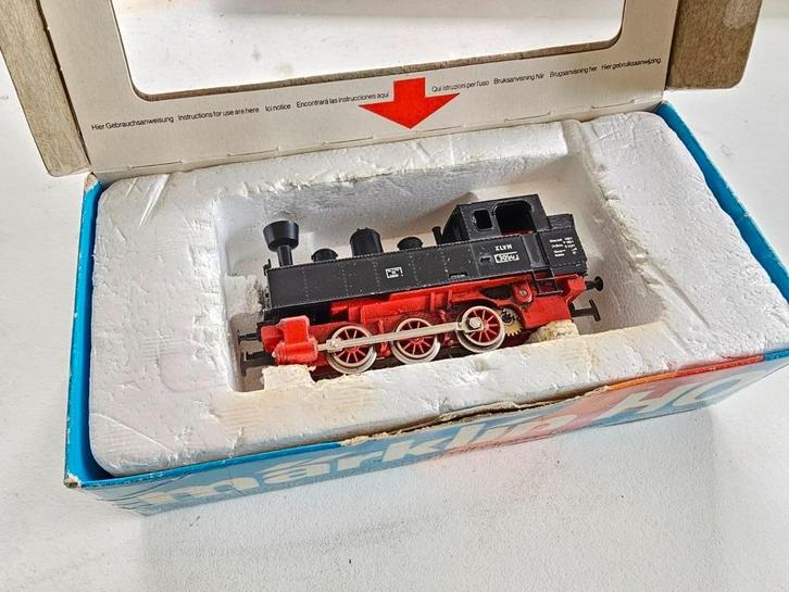 modeltrein Ho marklin stoomlok 3087, KVLM in doos, Hobby en Vrije tijd, Modeltreinen | H0, Gebruikt, Locomotief, Wisselstroom