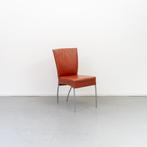 6x Montis Spica Stoel Rood Leder - RVS Frame, Huis en Inrichting, Stoelen, Gebruikt, Ophalen of Verzenden, Metaal, Vijf, Zes of meer stoelen