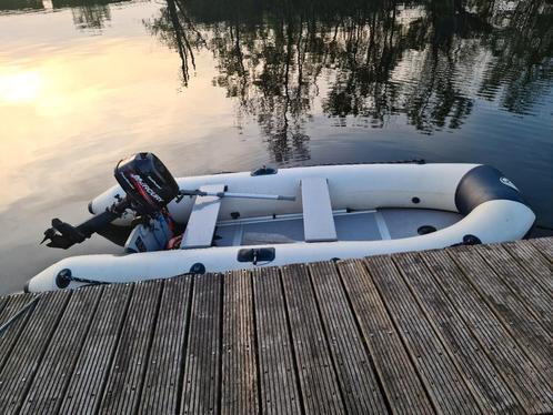 Yam 330s rubberboot 5 personen + mercurius 4 pk, Watersport en Boten, Rubberboten, Zo goed als nieuw, Yam, Overige materialen