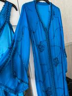 marokkaanse takschita caftan sari abaya dubai jellaba sari, Kleding | Dames, Jurken, Ophalen of Verzenden, Zo goed als nieuw, Blauw