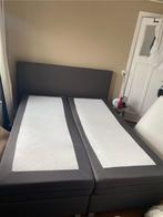 Boxspring tweepersoonsbed + topper, Ophalen, Gebruikt, 210 cm, Tweepersoons