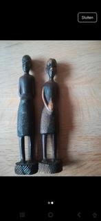 2 Afrikaanse hand gemaakt beeldjes!, Antiek en Kunst, Kunst | Beelden en Houtsnijwerken, Ophalen of Verzenden