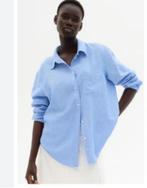 NIEUW ZARA lichtblauwe linnen blouse 38.40 CHCS, Maat 38/40 (M), Blauw, Zara, Nieuw