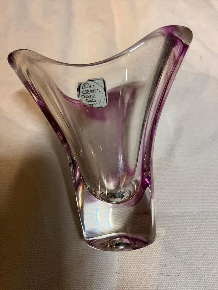 Crystal glas Maastricht Holland Vaasje - 11 cm, Huis en Inrichting, Woonaccessoires | Vazen, Zo goed als nieuw, Overige kleuren
