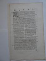 gravure vesting Hulst Terneuzen Axel Liefkenshoek Blaeu 1652, Antiek en Kunst, Kunst | Etsen en Gravures, Verzenden
