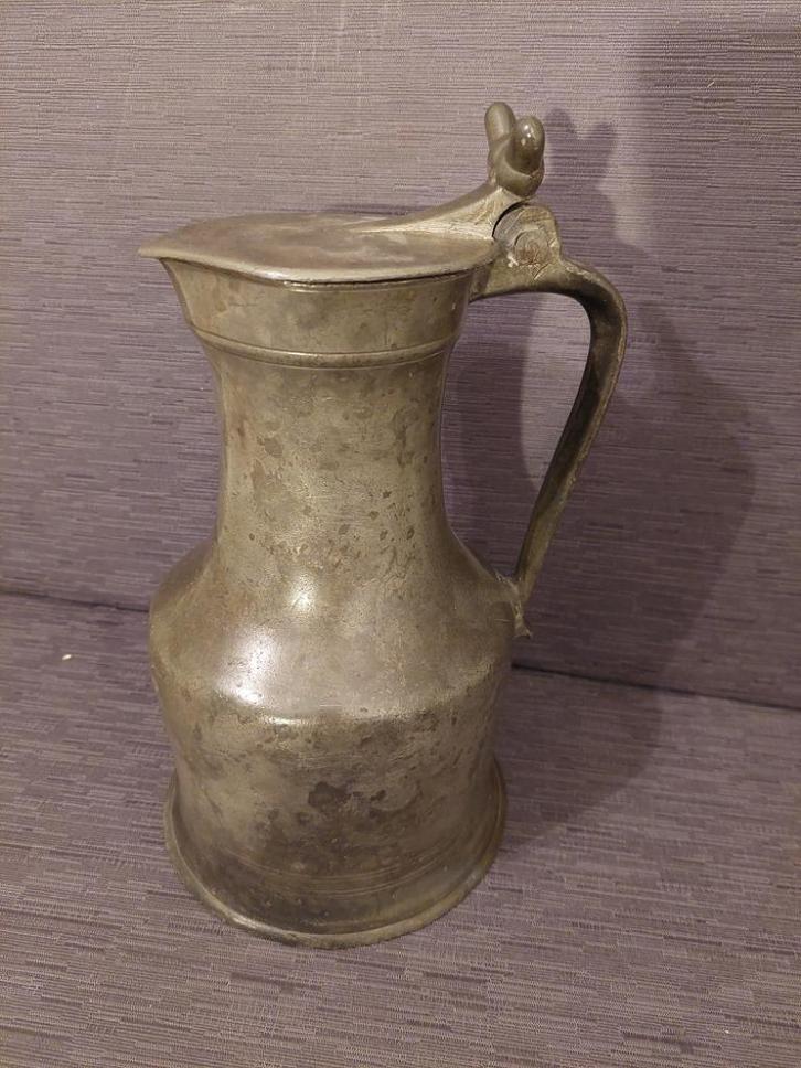 Antieke Franse Klepkan, Antiek en Kunst, Antiek | Tin, Ophalen of Verzenden