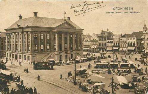 (300-092-005) Groningen Groote Markt met Stadhuis, Verzamelen, Ansichtkaarten | Nederland, Groningen, Verzenden