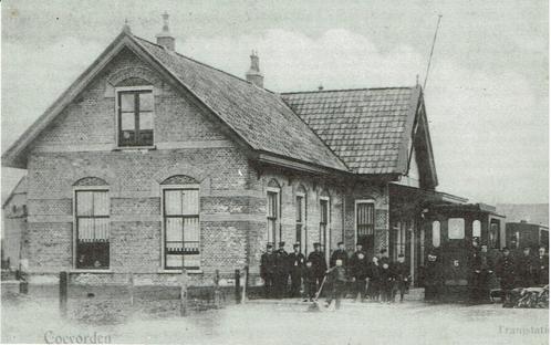 Ansichtkaart station Coevorden tram, Verzamelen, Ansichtkaarten | Nederland, Ongelopen, 1920 tot 1940, Ophalen of Verzenden