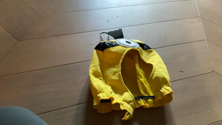 Minion pak, Kinderen en Baby's, Carnavalskleding en Verkleedspullen, Zo goed als nieuw, Jongen of Meisje, 134 t/m 140, Ophalen of Verzenden