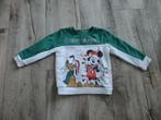 Prachtige wit groene Kersttrui Mickey Mouse en Pluto, 86., Kinderen en Baby's, Truitje of Vestje, Onb, Ophalen of Verzenden, Onb