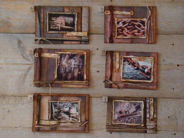 Zelfgemaakte Handgemaakte Vintage Scrap kaart (3), nieuw, Hobby en Vrije tijd, Kaarten | Zelfgemaakt, Nieuw, Man of Vrouw, Ophalen of Verzenden