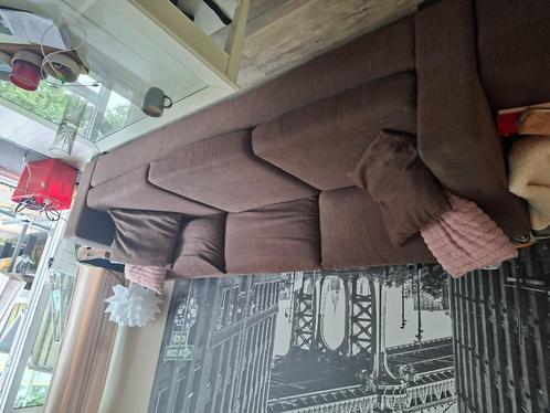 Bank, poef en tafel, Huis en Inrichting, Banken | Voetenbanken en Poefen, Gebruikt, 125 cm of meer, 125 cm of meer, Rechthoekig